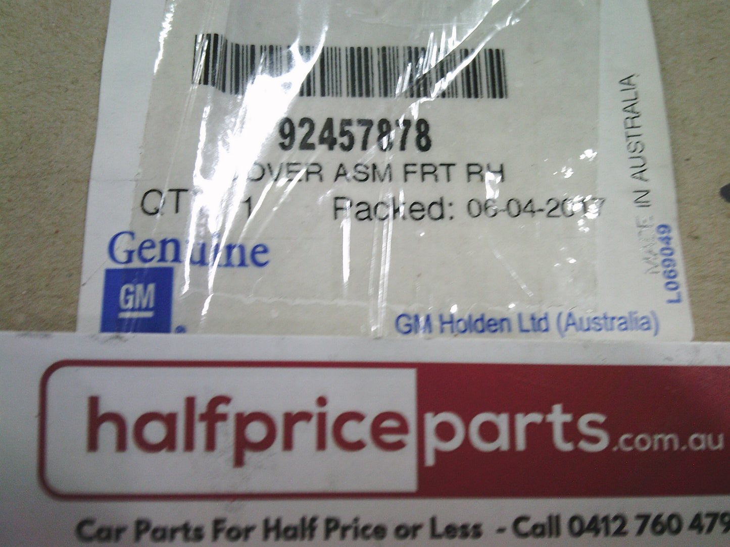 Holden VF Commodore /WM Statesman Genuine Drivers Front Door Window Frame Rubber Reveal New Part