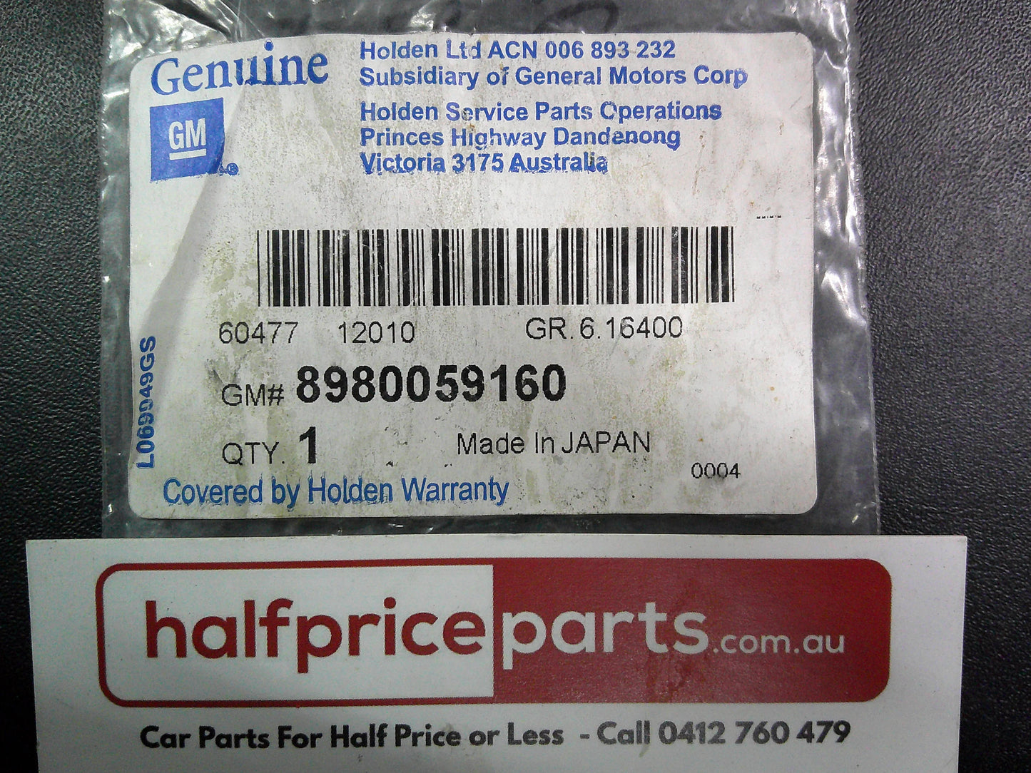 Holden RC Colorado/Isuzu D-Max Genuine Front Angle Caster Shim New Part