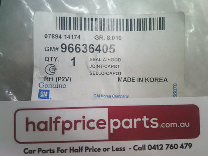 Holden Epica Genuine Right Hand Front Bonnet Seal New Part