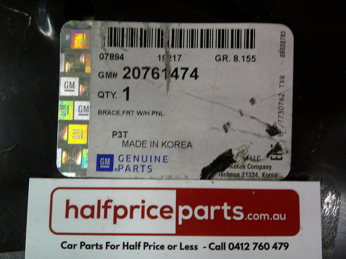 Holden TJ Trax Genuine Front Left Side Wheelhouse Panel Brace New Part