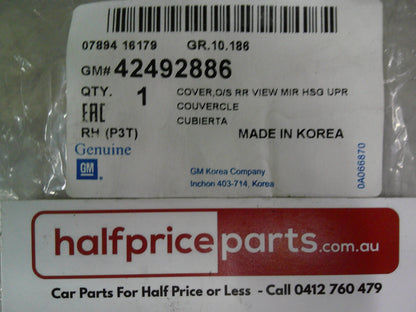 Holden Trax Genuine Right Hand Front Outer Side Door Mirror Bracket Cover (Unpainted) New Part