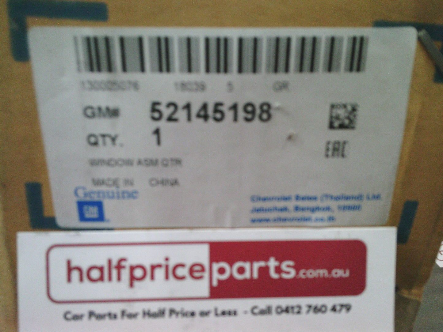 Holden Colorado 7/Trailblazer Genuine Left Hand Rear 1/4 Glass New Part