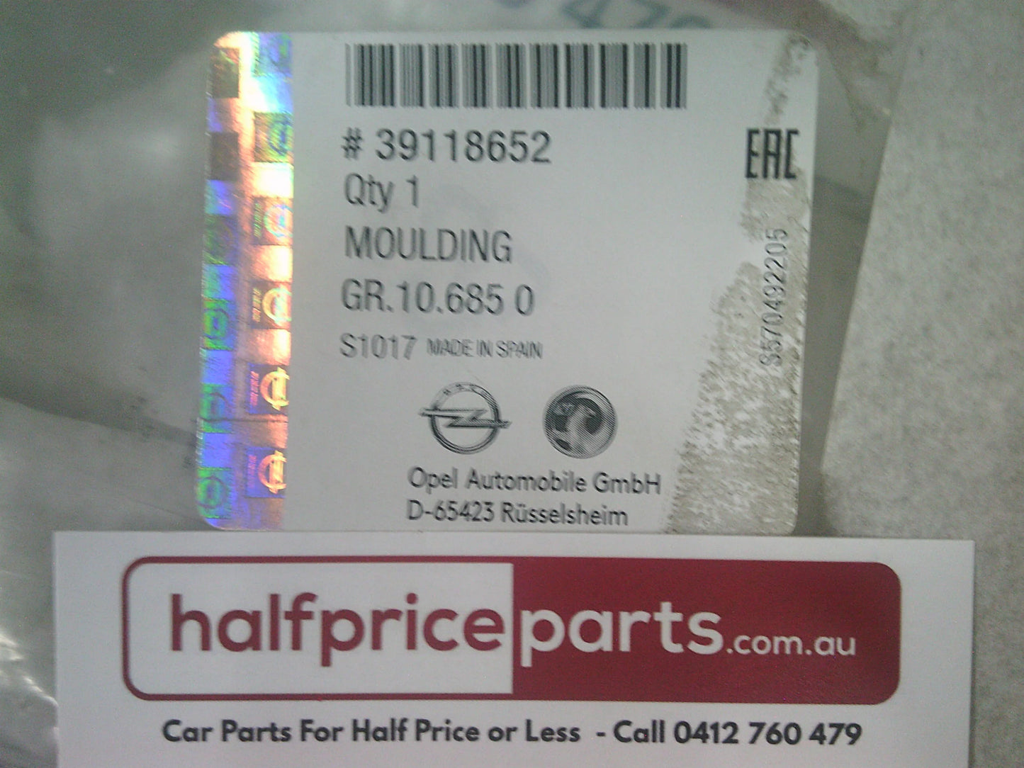 Holden Commodore ZB Genuine Right Hand Front B Pillar Applique New Part