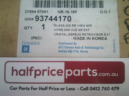 Holden CG5 Captiva Genuine Right Hand Outer Folding Mirror Glass (Replacement) New Part