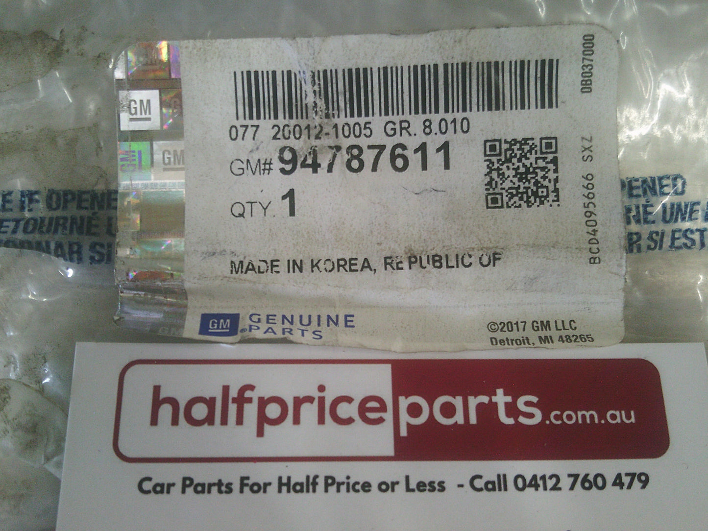 Holden JH Cruze Genuine Front Bonnet Rubber Seal New Part