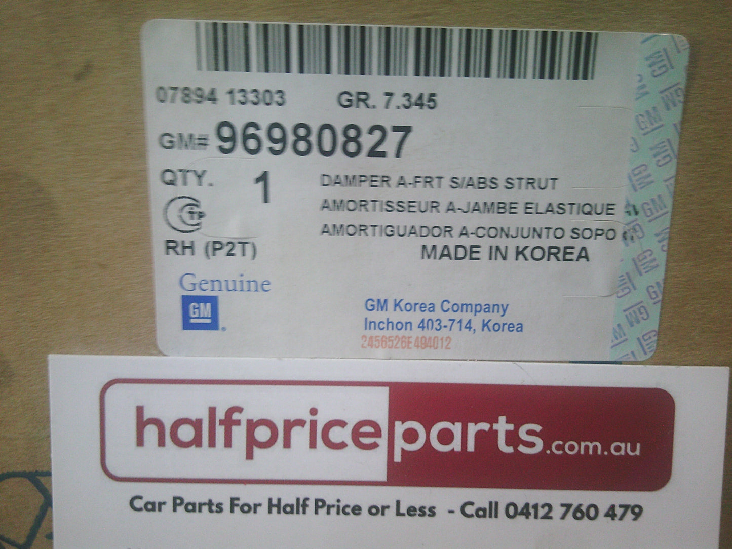 Holden TK Barina Genuine Righthand Front Strut Assembly - New Part