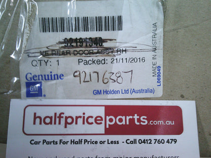 Holden VE Commodore Genuine Right Hand Rear Door Window Garnish New Part