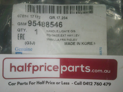 Holden JH Cruze Hatchback Genuine Rear Tail Gate Handle (Unpainted) New Part
