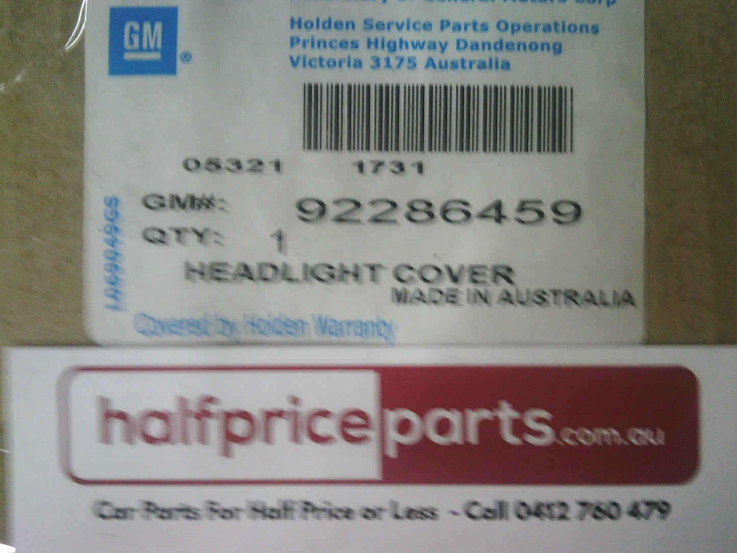 Holden Trax Genuine Headlight Protectors Set With Fitting Kit New Part