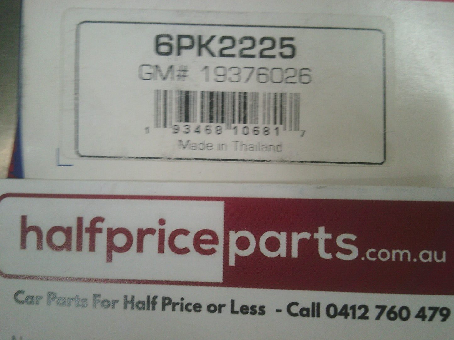 ACDelco Drive Belt Suits Ford Mondeo/Holden Commodore/Crewman/ Jeep Wrangler/ Mercedes-Benz/ Ssangyong New Part