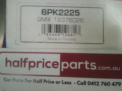 ACDelco Drive Belt Suits Ford Mondeo/Holden Commodore/Crewman/ Jeep Wrangler/ Mercedes-Benz/ Ssangyong New Part