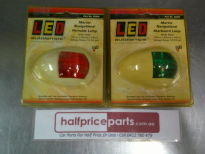 LED Autolamps 12-24 Volt Navigational Lamps Port & Starboard New part