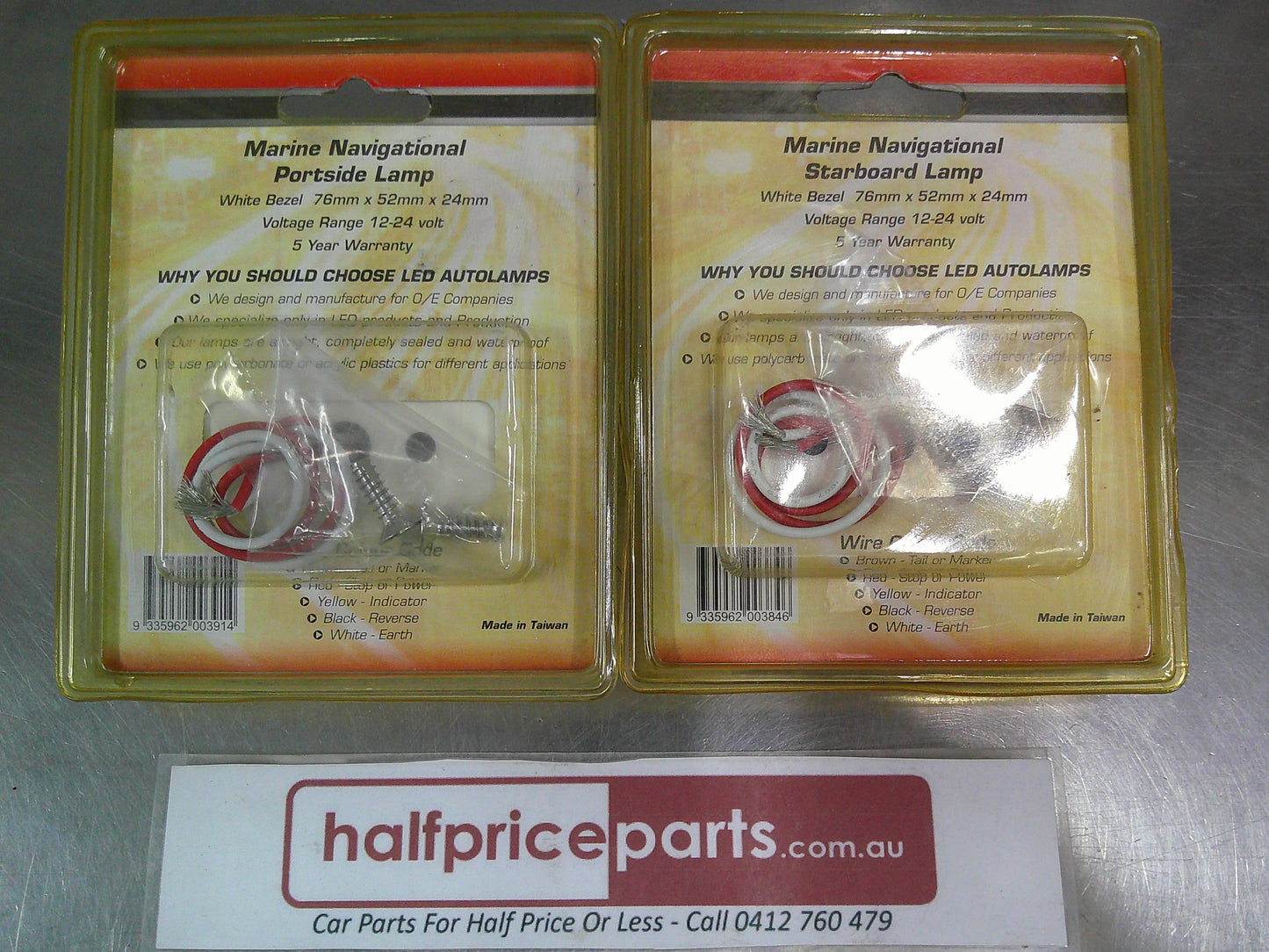 LED Autolamps 12-24 Volt Navigational Lamps Port & Starboard New part