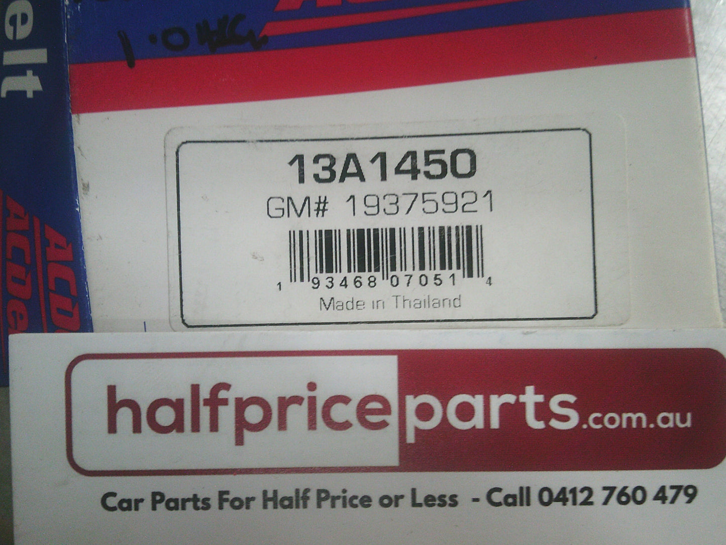 ACDelco V-Belt Suits Holden Jackaroo/Monterey/Rodeo/ Isuzu D-Max/MUX/ MU/ Nissan Patrol New Part