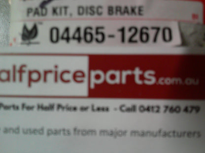 Toyota Corolla/Prius Genuine Front Disc Brake Pad Set New Part