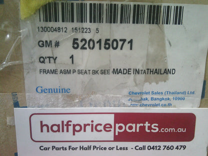 Holden RG Colorado Genuine Seat Back Frame Assembly New Part