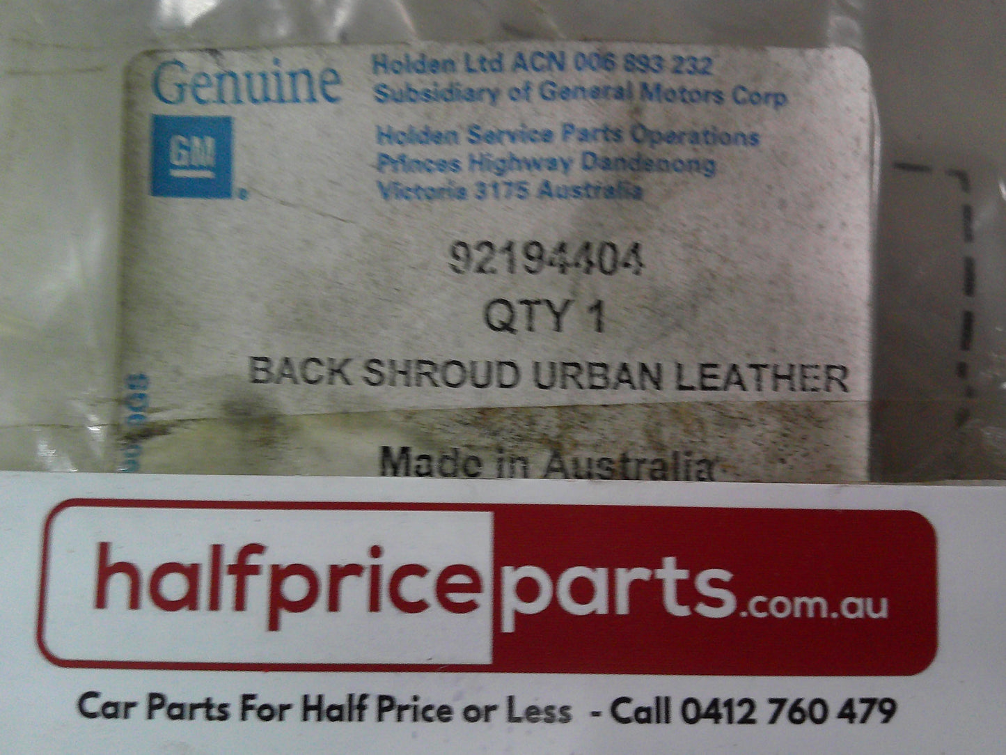 Holden WM Statesman/VE Commodore Genuine Steering Column Shroud New Part