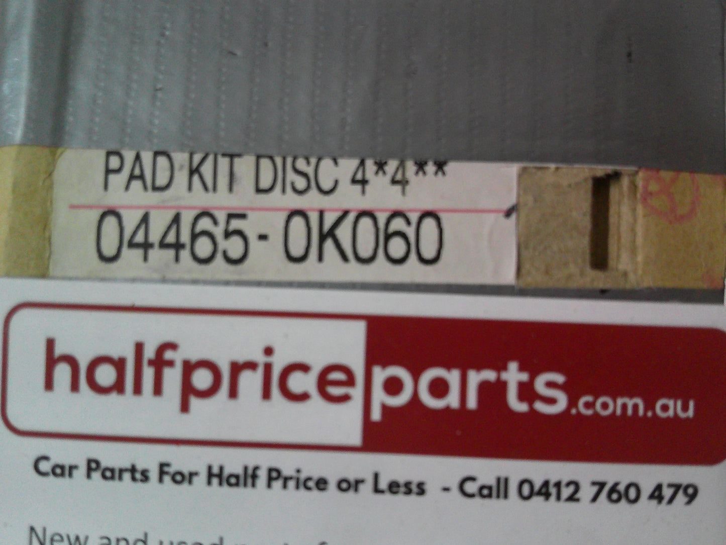 Toyota Hilux 2WD Genuine Front Disc Brake Pad Set New Part