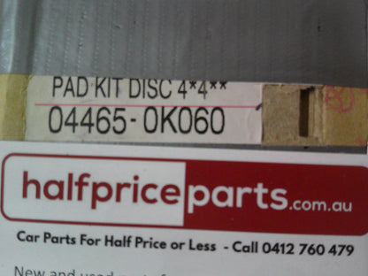 Toyota Hilux 2WD Genuine Front Disc Brake Pad Set New Part