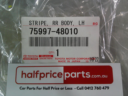 Toyota Kluger Genuine Left Hand Rear Guard Protection Stripe (Stone Guard) New Part