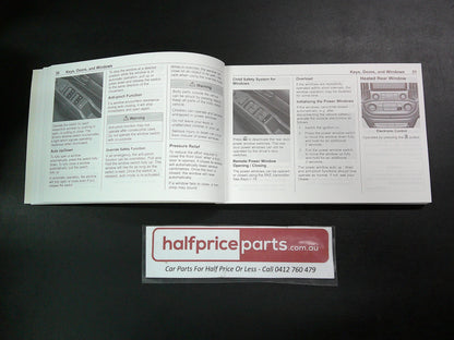 Holden RG Colorado Genuine Owners Manual MY19 New Part