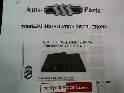 Holden TF Rodeo Single Cab Tonneau Cover Kit (Bungee Rope) New Part