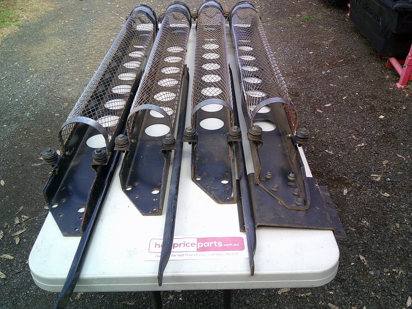 Truck Exhaust 180 Degree Guard With Brackets (Sold Per Each) New Part