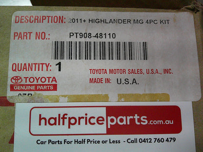 Toyota Kluger Genuine Rear Mud Flap Set Part Of Fitting Kit New Part
