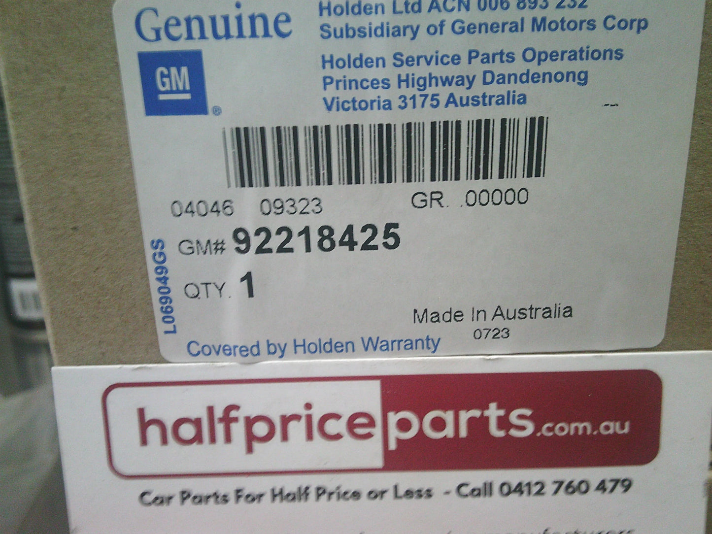Holden HSV E2 GTS VE Commodore Genuine Left Hand Front Lower Bonnet Scoop Rubber (Passenger) New Part