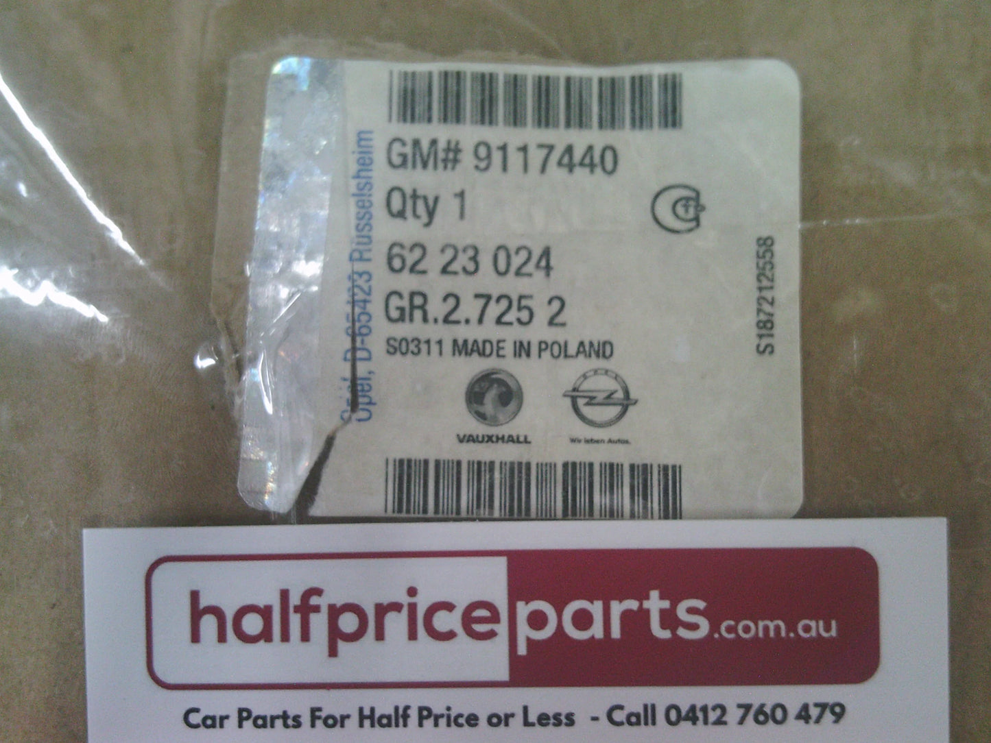 Holden Astra Sedan Genuine Right Hand Rear Tail Light With Fog New Part