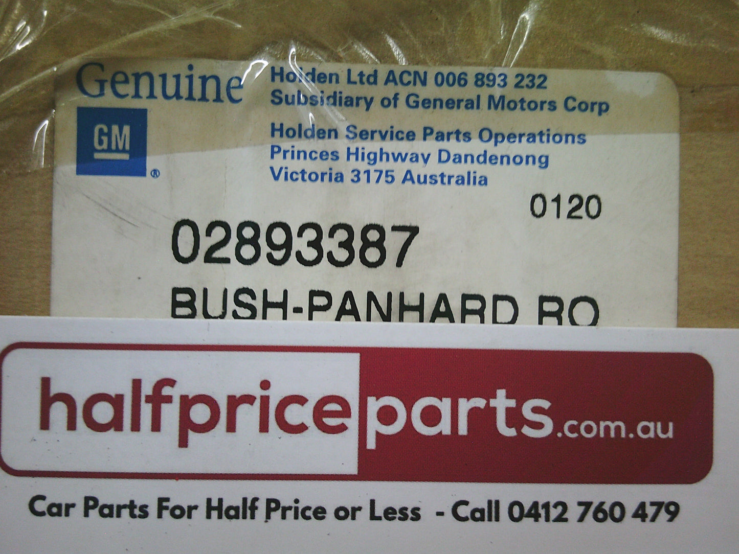Holden VB-VC-VH-VK-VL-VN-VP-VR-VS HDT SL-SLE Group 3 Commodore Genuine Panhard Bush New Part