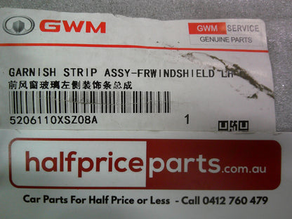 GWM Haval H2 Genuine Left Hand Front Windscreen Moulding Trim New Part