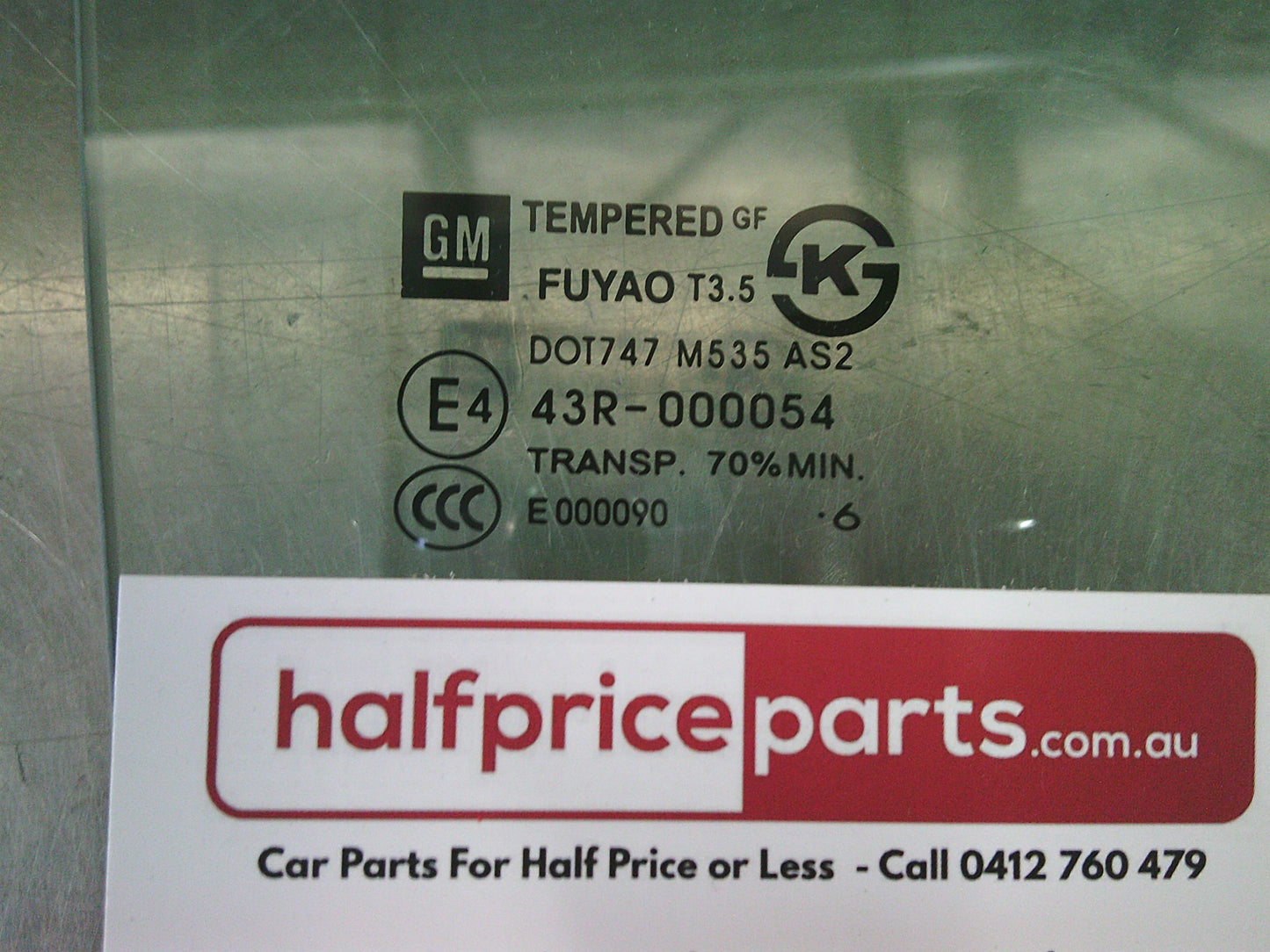 Holden Cruze Genuine Right Hand Rear Door Window Glass New Part