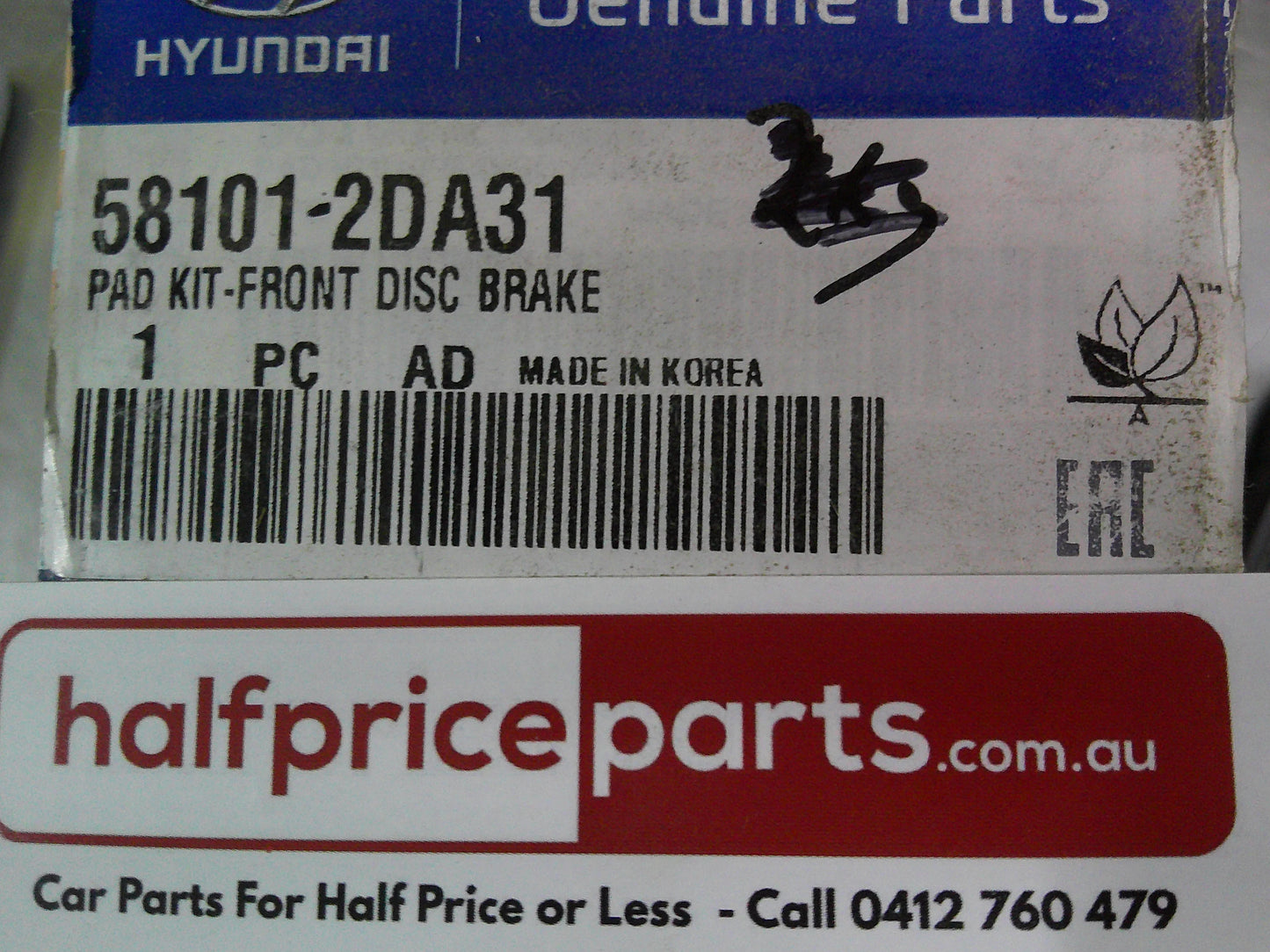 Hyundai Elantra Genuine Front Disc Brake Pad Set New Part