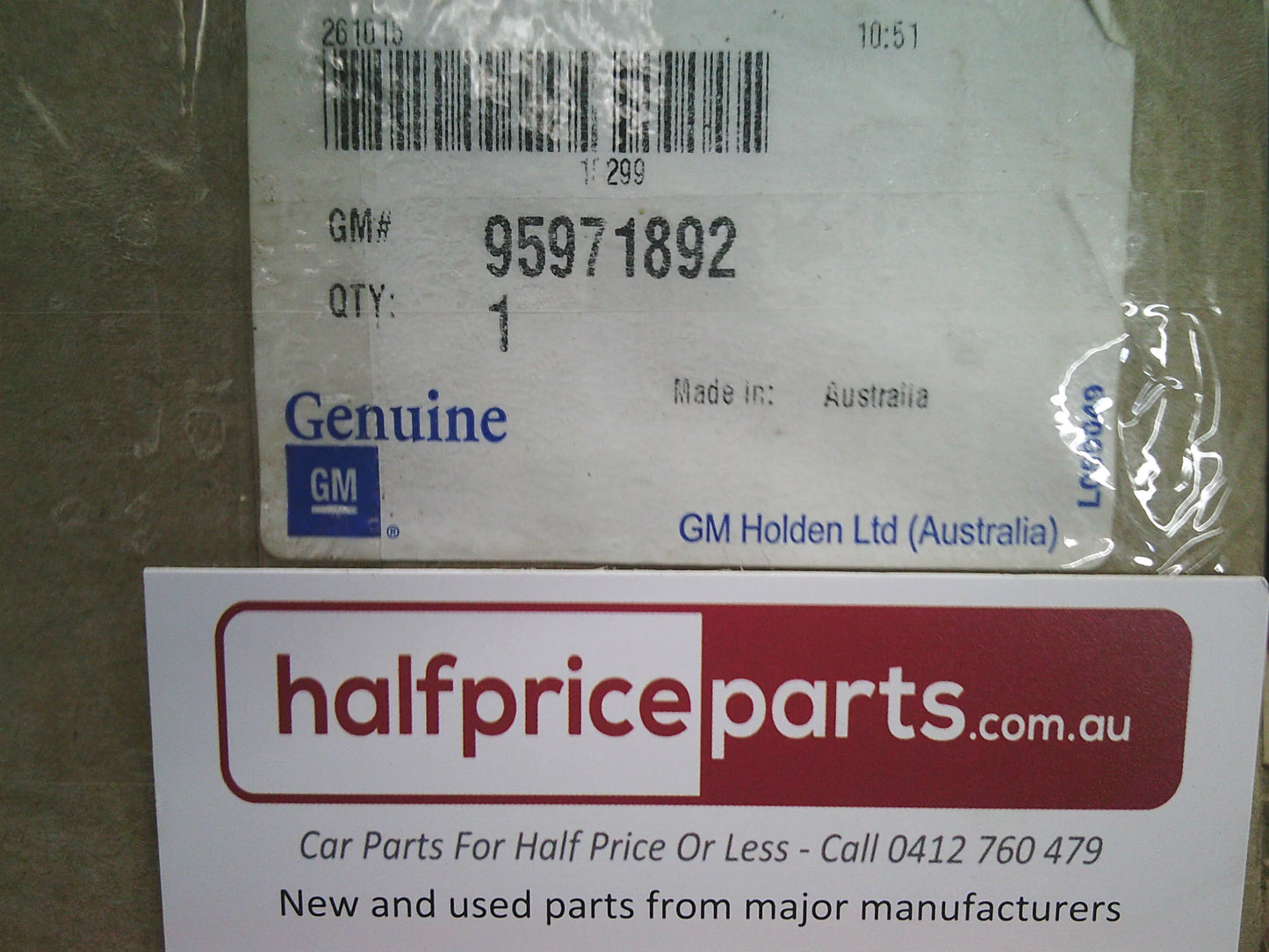 Holden JH Cruze SRI Genuine Sedan Rear Bumper Lower Insert Trim New Part