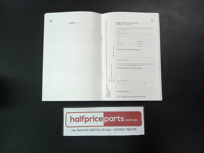 Holden Cruze JH Genuine Service/Warranty Booklet New Part