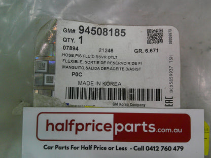 Holden CG Captiva Genuine Power Steering Resvior Oil Return line New Part