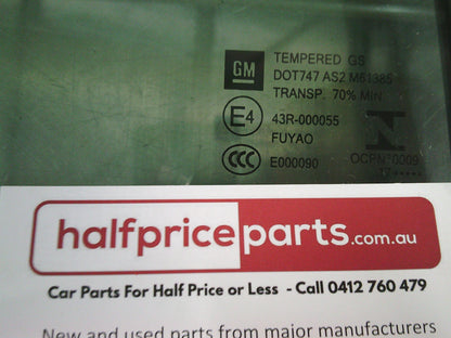Holden ZB Commodore Genuine Sedan Right Hand Rear Drivers Door Quarter Glass Upper Door Guide Rubber New Part