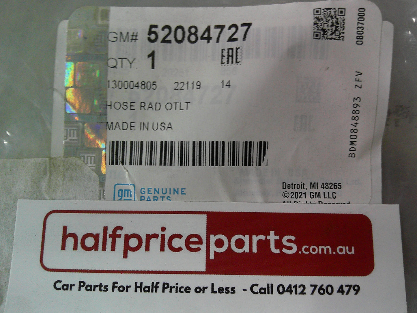 Holden RG Colorado/RG Colorado 7 Genuine Lower Radiator Hose New Part