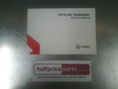 Holden RG Trailblazer Genuine Owner Manual New Part