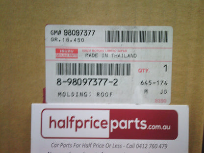 Isuzu D-Max Genuine Right Hand Roof Molding Dual Cab New Part