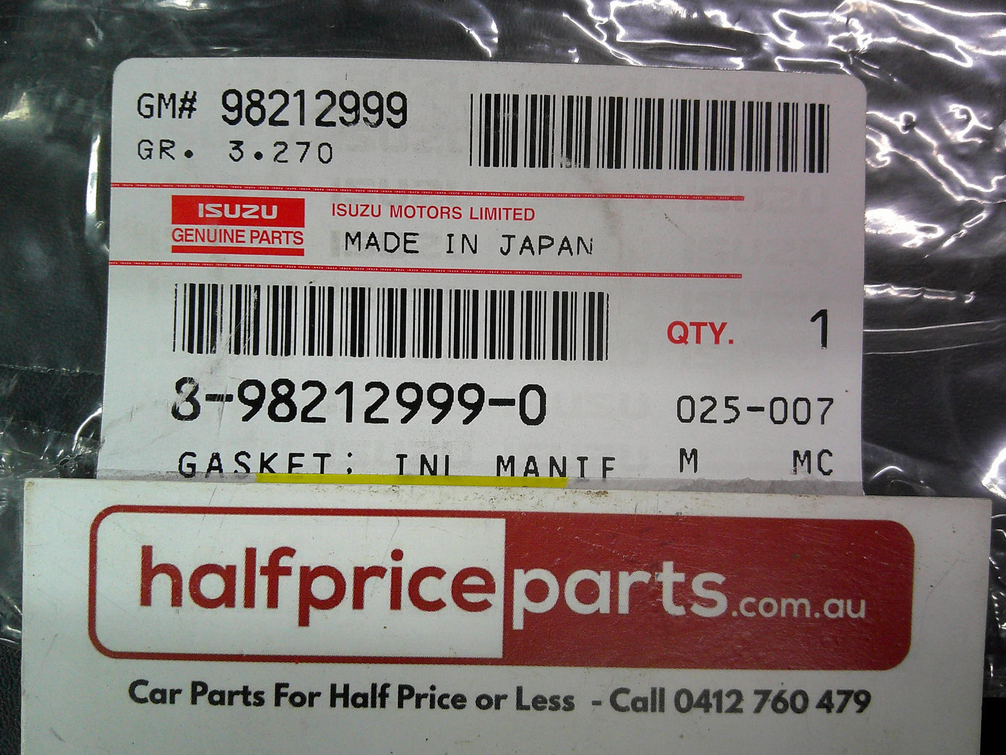 Holden RA Rodeo/RC Colorado Genuine Intake Manifold Gasket New Part
