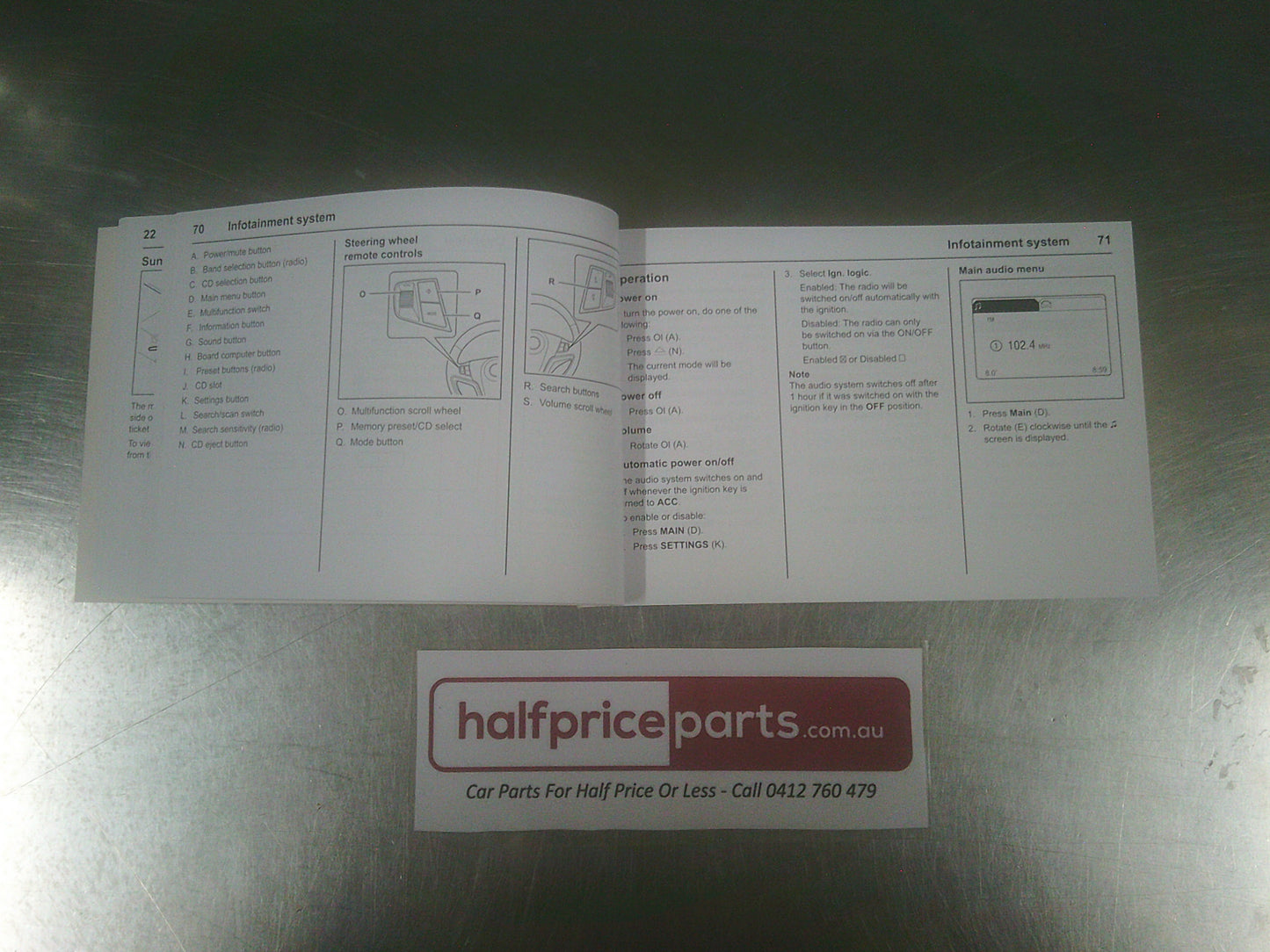 Holden CG Captiva 5 Series 2 Genuine Owners Manual New Part