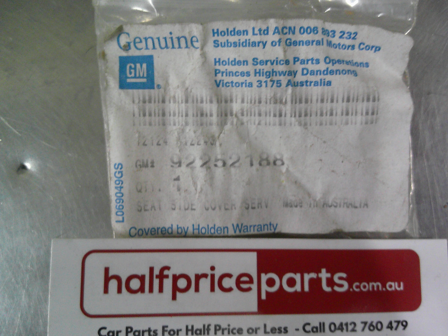 Holden WN Caprice Genuine Right Hand Front Seat Outer Trim Bracket New Part