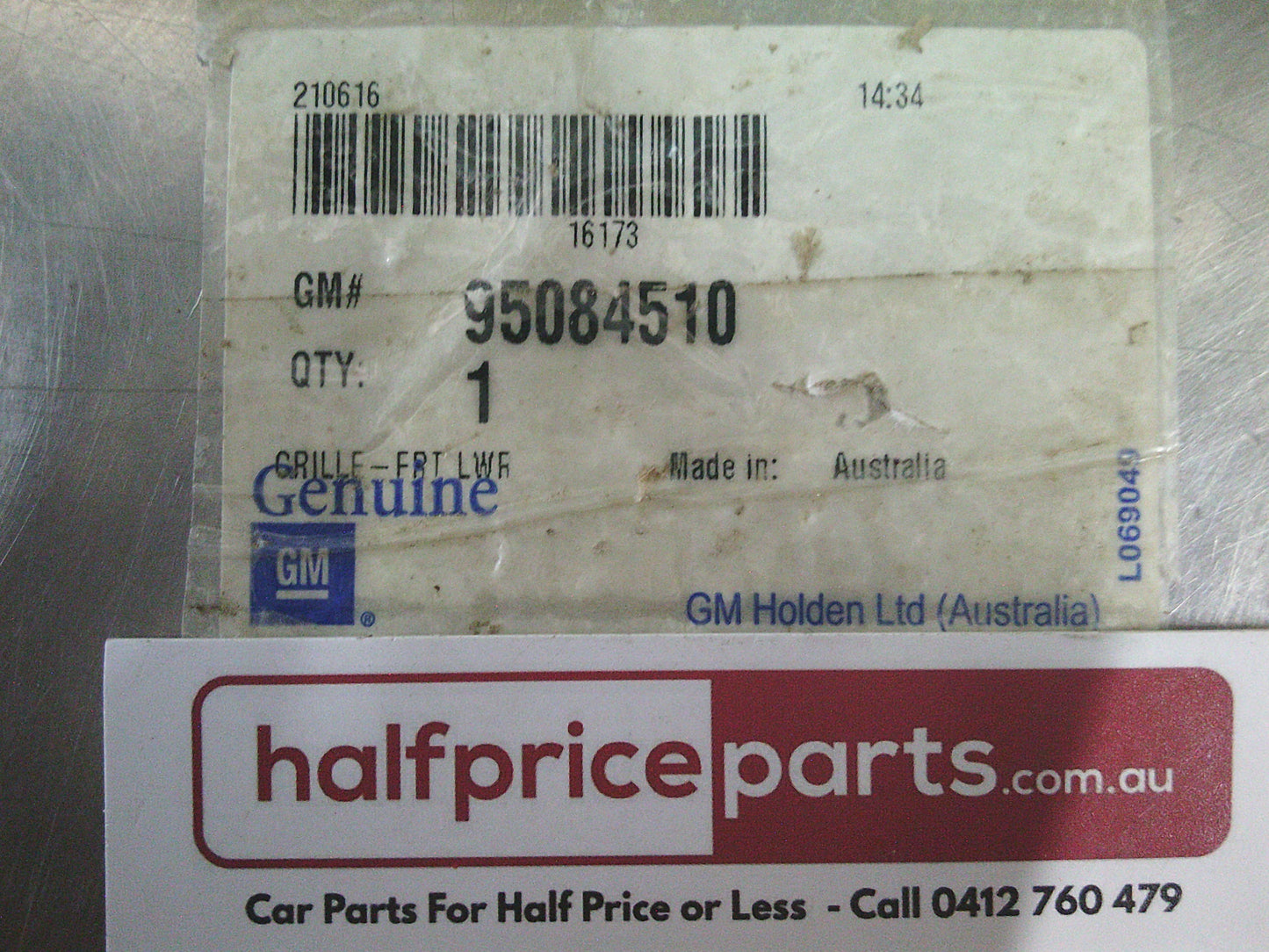 Holden Cruze JH Genuine Front Lower Grille - New Part