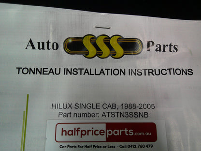 SSS Auto Toyota Hilux RN85/LN147/LN106 Single Cab Tub Tonneau Kit (Bungee Rope) New Part