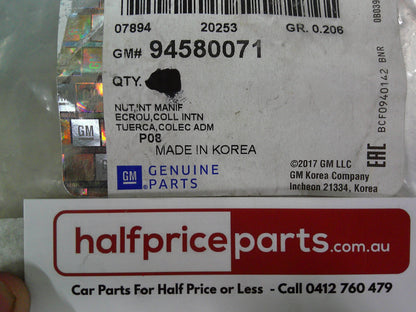 Holden CG5 Captiva Genuine Timing Belt Idler Pulley Cover Nut (Sold As A Set Of 9) New Part