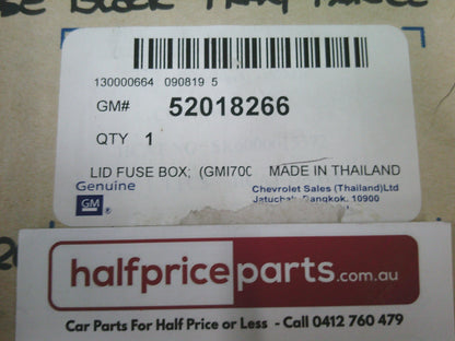 Holden RG Colorado Genuine Fuse Block Tray Panel - New Part