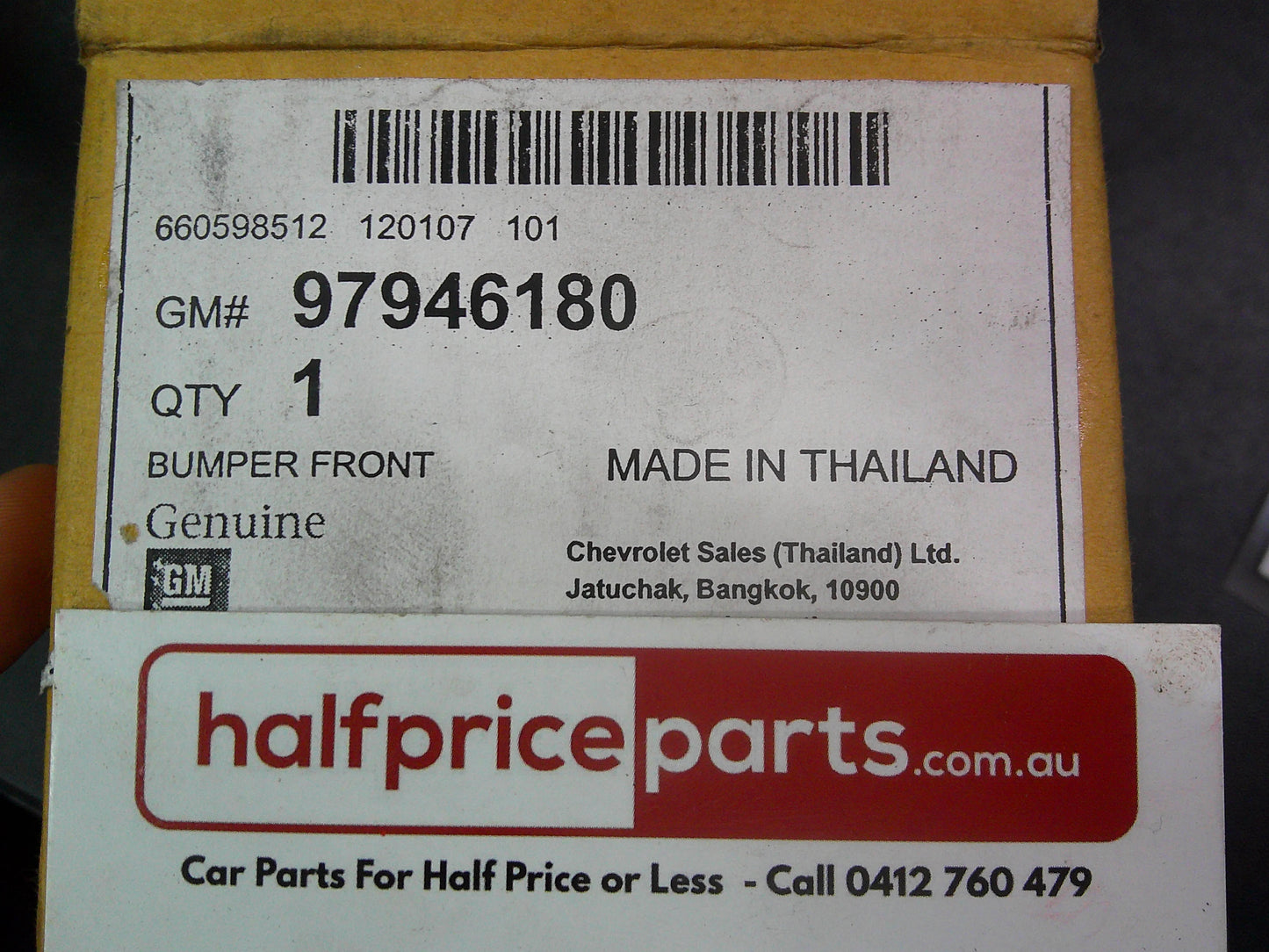 Holden RG Trailblazer/Colorado Genuine Front Lower Control Arm Bumper New Part