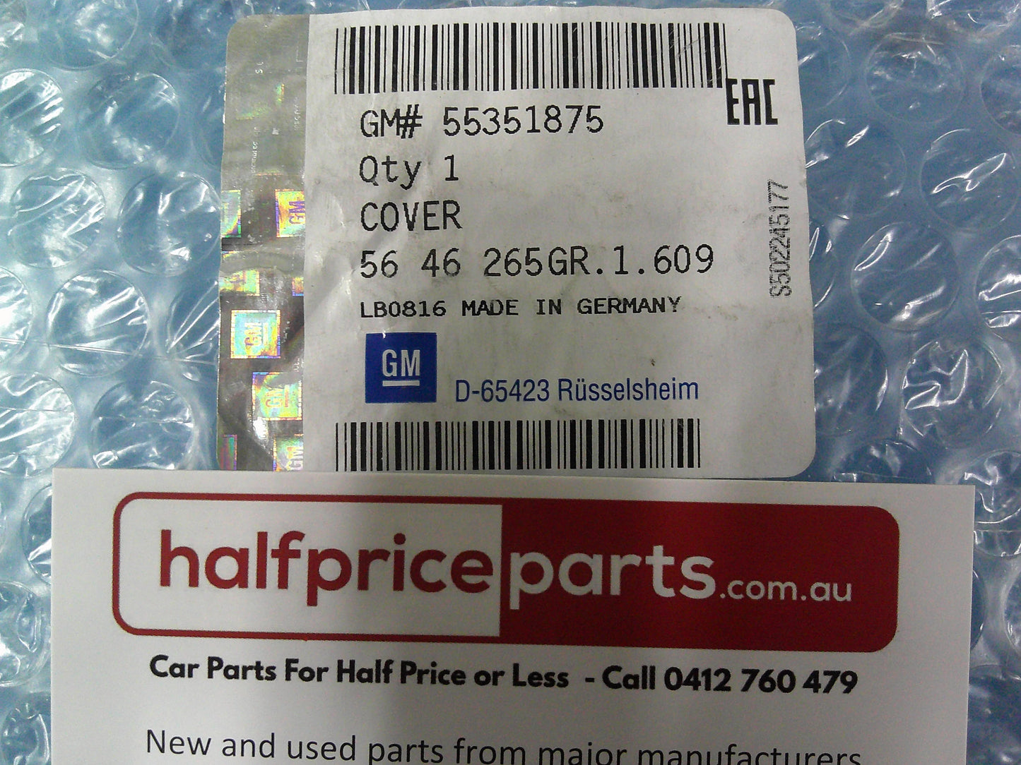 Holden TK Barina Genuine Oil Pump Cover Plate New Part